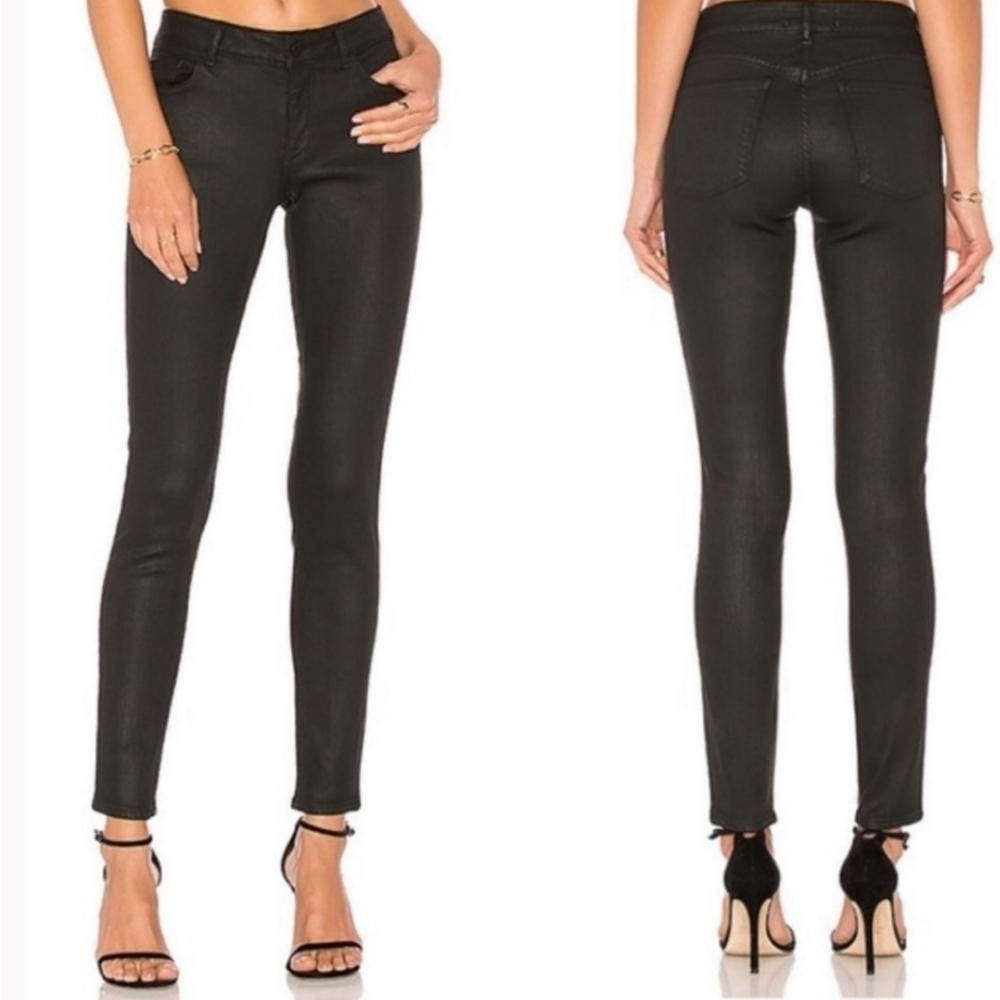 DL1961,‎ Emma, Black Coated Power Legging Jeans, Size 25